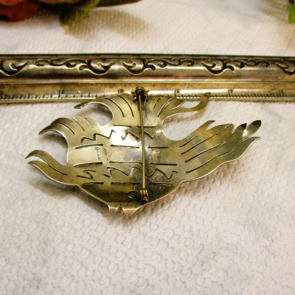 CALVAIRE Sterling Silver Angel Fish Brooch ~ RARE Vintage Designer Sterling Fish - Picture 15 of 15